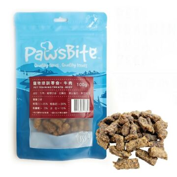 PawsBite Cat & Dog Training Treats - Air Dried Beef 100g