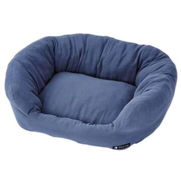 Petio Porta Double Gauze Soft Dog Bed (Iron Blue - L)