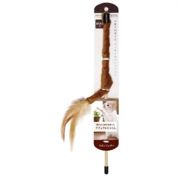 Petio Cat Toy - Necoco Natural Teaser with Ribbon Feather