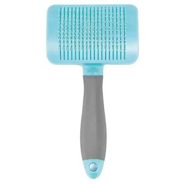 Petio Self Trimmer Self-Cleaning Slicker Brush for Dogs & Cats (Regular)