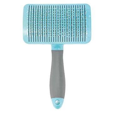 Petio Self Trimmer Self-Cleaning Slicker Brush for Dogs & Cats (Wide)