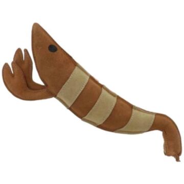 Petio Cat Toy - Tough Cowhide Leather Cat Kicking Toy With Catnip (Lobster)
