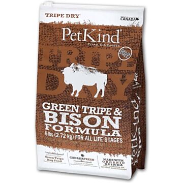 PetKind Grain Free Dog Food - Green Tripe Bison 6lb