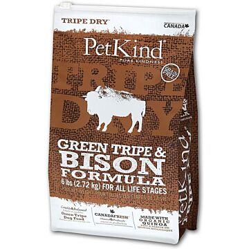 PetKind Grain Free Dog Food - Green Tripe Bison 14lb