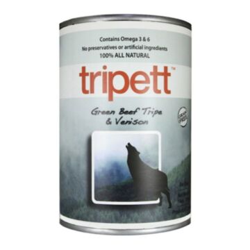 PetKind Tripett Grain Free Dog Canned Food - Green Beef Tripe & Venison 14oz