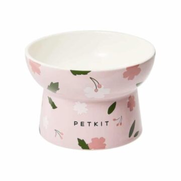 PETKIT Pet Feeder - Ceramic Elevated Cat Bowl (Pink - L)