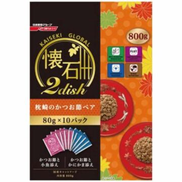 PETLINE Kaiseki Cat Food - 2 Dish Katsuobushi Bonito 800g