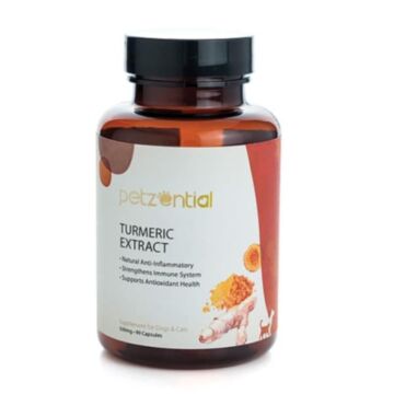 Petzential Turmeric Extract Supplement for Cat & Dog - 90 capsules