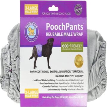 PoochPad Poochpants - Eco-Friendly Washable & Reusable - Male Diaper Wrap X-Large