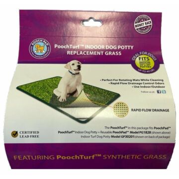 PoochPad Indoor Dog Potty Replacement Grass Mat Medium 28x18 Inch