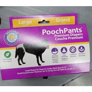 PoochPad Poochpants - Eco-Friendly Washable & Reusable - Female Diaper Pant - Large