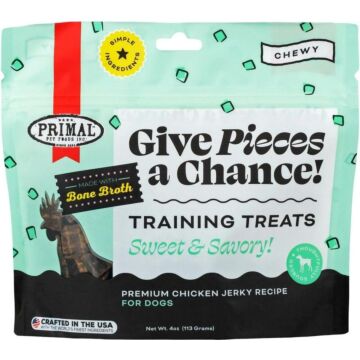Primal Dog Treat - Chicken Jerky Pieces 4oz