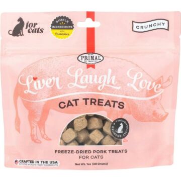 Primal Cat Treat - Freeze Dried Pork Crunchy with Probiotics 1oz