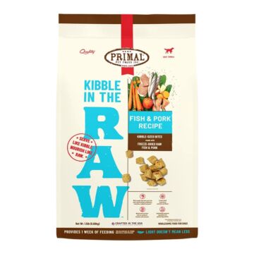 Primal Dog Food - Kibble In The Raw - Freeze Dried Fish & Pork