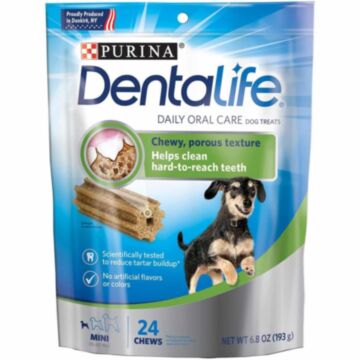Purina Dentalife Dog Dental Treat - Daily Oral Care - Mini 6.8oz