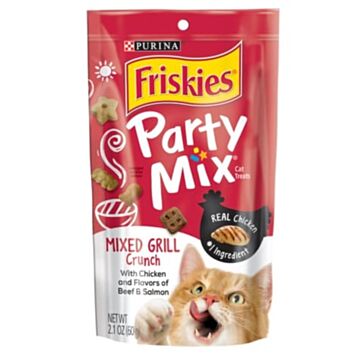 Purina Friskies Cat Treat - Party Mix Mixed Grill Crunch 6oz