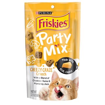 Purina Friskies Cat Treat - Party Mix Cheezy Craze Crunch 6oz