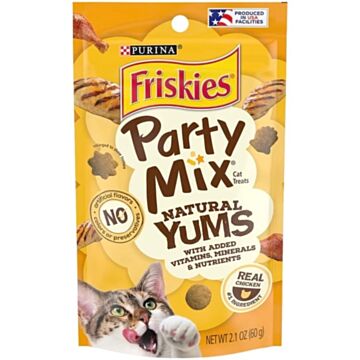 Purina Friskies Cat Treat - Party Mix Natural Yums with Real Chicken 2.1oz