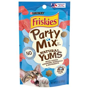 Purina Friskies Cat Treat - Party Mix Natural Yums with Real Tuna 2.1oz