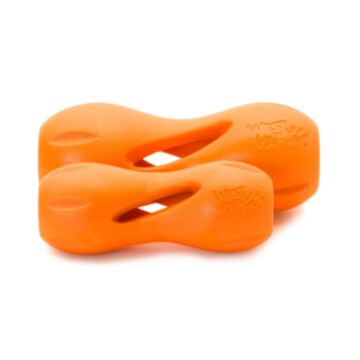 West Paw Dog Toy - Qwizl Treat - Orange - L (6.5inches)