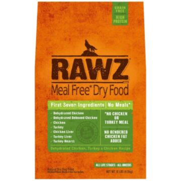 Rawz Meal Free Dog Food - Dehydrated Chicken, Turkey & Chicken 3.5lb