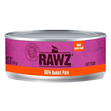 Rawz Cat Canned Food - 96% Rabbit Pate 155g