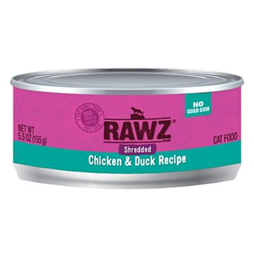 Rawz Cat Canned Food - Shredded Chicken & Duck 155g