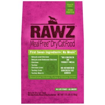 Rawz Meal Free Cat Food - Dehydrated Chicken, Turkey & Chicken 3.5lb