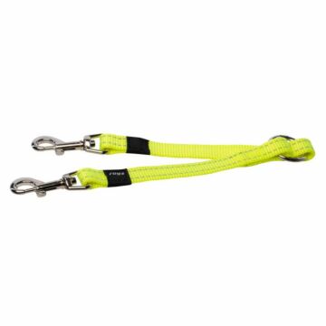 ROGZ Utility Double Split Lead - Neon Yellow