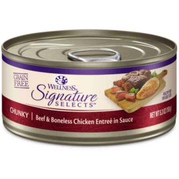 Wellness CORE Signature Selects Cat Canned Food - Chunky Beef & Boneless Chicken 5.5oz