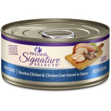 Wellness CORE® Signature Selects® Cat Canned Food - Shredded Boneless Chicken & Chicken Liver 2.8oz