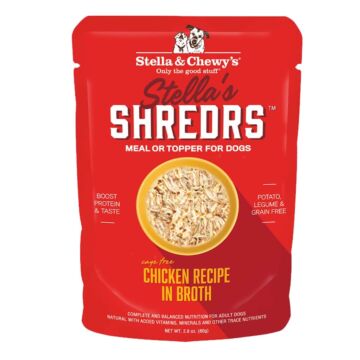 Stella & Chewys Dog Pouch - Stella's Shredrs - Cage-Free Chicken in Broth 2.8oz