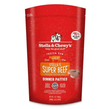 Stella & Chewys Dog Food - Frozen Raw Dinner Patties - Stella's Super Beef 12lb