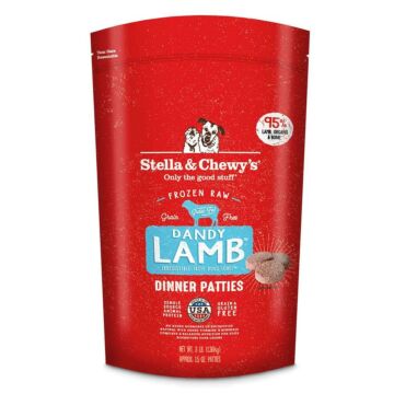 Stella & Chewys Dog Food - Frozen Raw Dinner Patties - Dandy Lamb 3lb