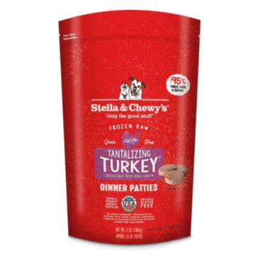 Stella & Chewys Dog Food - Frozen Raw Dinner Patties - Tantalizing Turkey 3lb