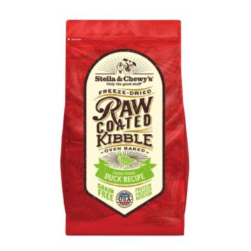 Stella & Chewys Dog Food - Freeze-Dried Raw Coated Kibble - Cage-Free Duck 