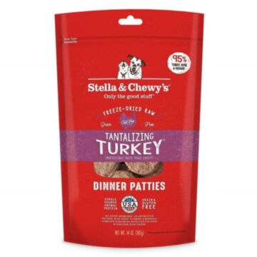 Stella & Chewys Dog Food - Freeze-Dried Dinner Patties - Tantalizing Turkey 5.5oz
