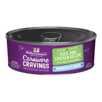 Stella & Chewys Cat Canned Food - Carnivore Cravings - Duck & Chicken Pate 2.8oz