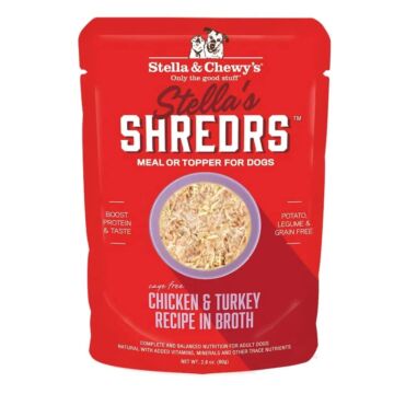 Stella & Chewys Dog Pouch - Stella's Shredrs - Chicken & Turkey in Broth