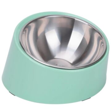 Super Design Pet Feeder - 15° Slanted Bowl - Mint Green (M)