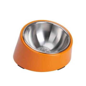 Super Design Pet Feeder - 15° Slanted Bowl - Orange (L)