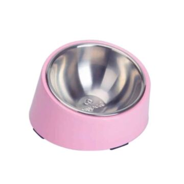 Super Design Pet Feeder - 15° Slanted Bowl - Pink (M)