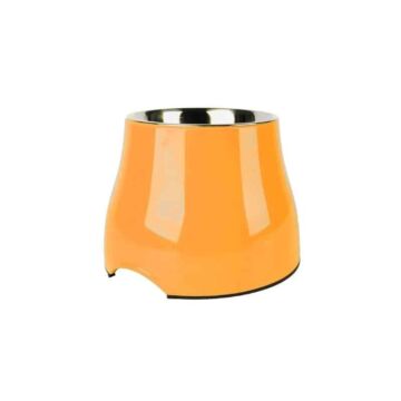 Super Design 寵物碗 - 高身食物碗 - 橙色 S