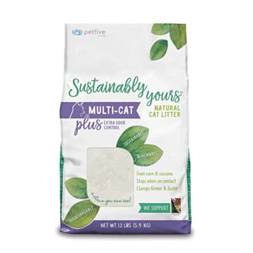 Sustainably Yours Natural Cat Litter - Multi-Cat Plus 13lb