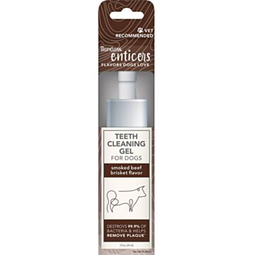 Tropiclean Enticers Teeth Cleaning Gel for Dogs - Smoked Beef Brisket Flavor 2oz