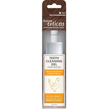 Tropiclean Enticers Teeth Cleaning Gel for Dogs - Honey Marinated Chicken Flavor 2oz