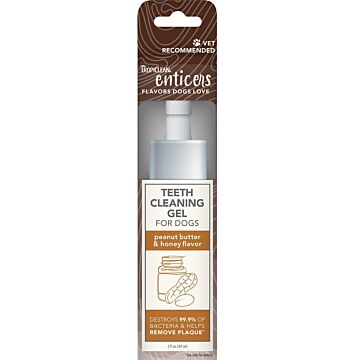 Tropiclean Enticers Teeth Cleaning Gel for Dogs - Peanut Butter and Honey Flavor 2oz