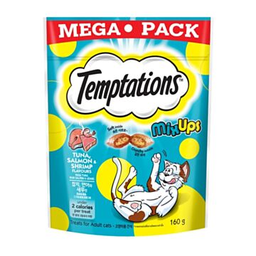 Temptations Cat Treat - MEGA MixUps Tuna Shrimp & Salmon 160g