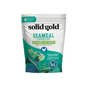 Solid Gold 素力高貓小食 - SeaMeal Squeeze 雞肉慕絲 14g x4 - EXP 21/07/2024