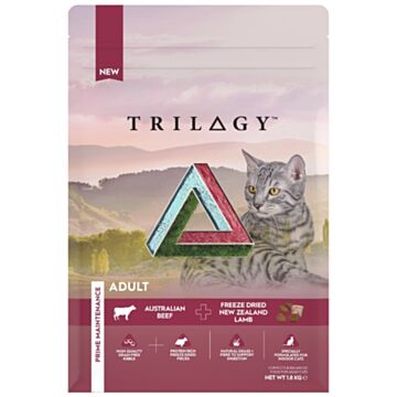 TRILOGY Cat Dry Food - Australian Beef with Freeze Dried New Zealand Lamb 1.8kg